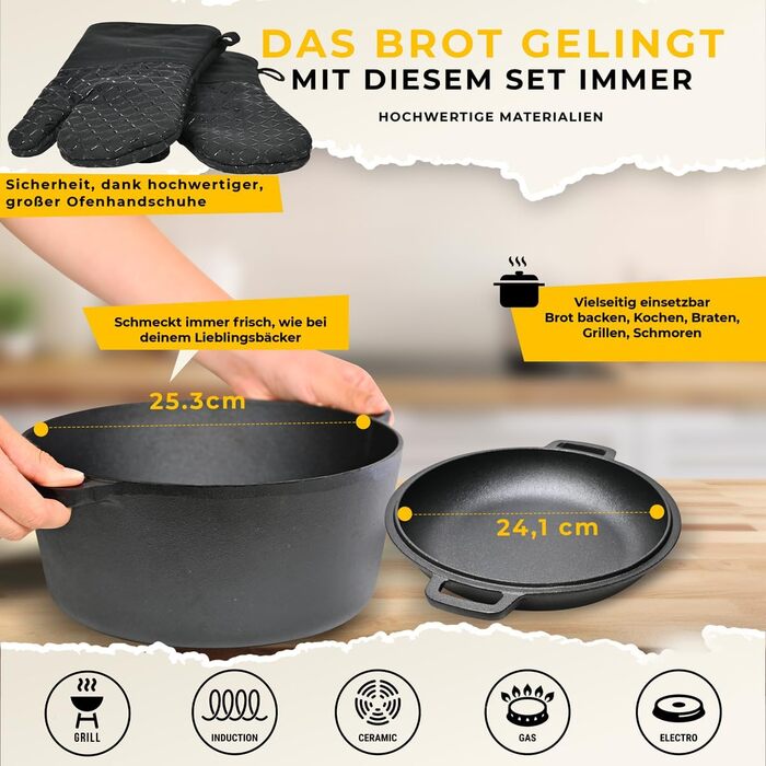 BROTBACKFEE Форма для выпечки хлеба 32 х 16 см чугун BROTBACKFEE