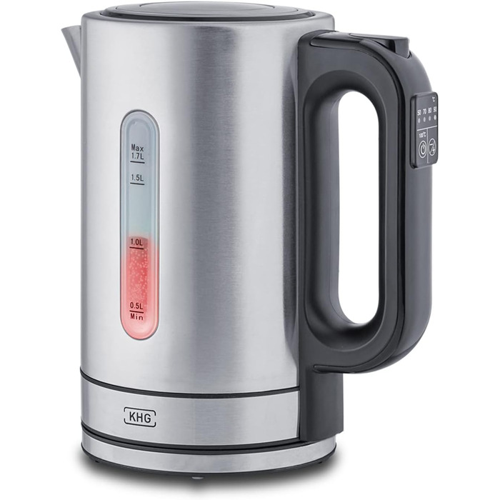 KHG Электрочайник 1,7 л 2200 Вт нержавеющая сталь WK-1703 ES KHG