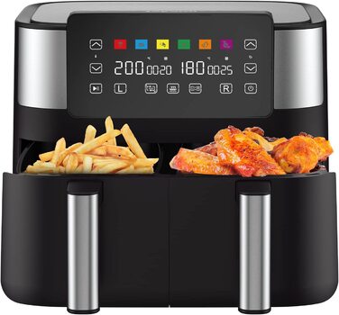 Двухзонная фритюрница JOYAMI XXL / 7,6 л / 6 программ / 2850 Вт