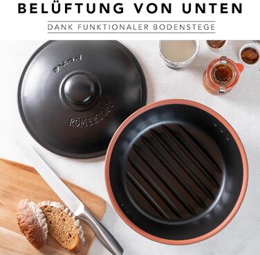 Хлебница 30 см Black Römertopf