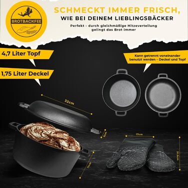 BROTBACKFEE Форма для выпечки хлеба 32 х 16 см чугун BROTBACKFEE