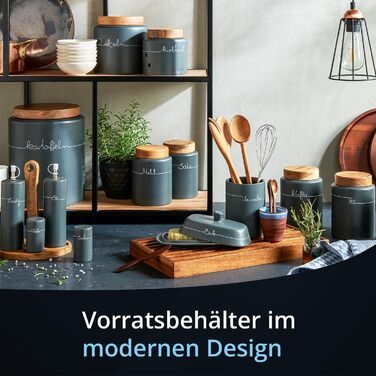 Набор банок для хранения 2 предмета Grey KHG