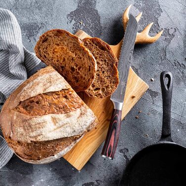 Нож для хлеба из углеродистой нержавеющей стали 20 см PAUDIN