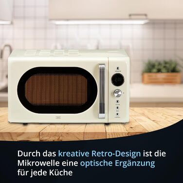 KHG Микроволновая печь 20 л в ретро дизайне металл/стекло/пластик KHG