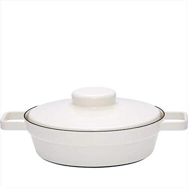 Кастрюля 1.3 л 24 см, эмалированная, белая Riess 2123-212