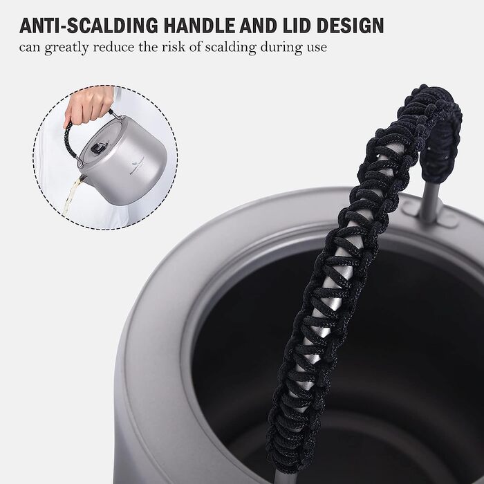 Титановый чайник iBasingo 1,4 л с фильтром