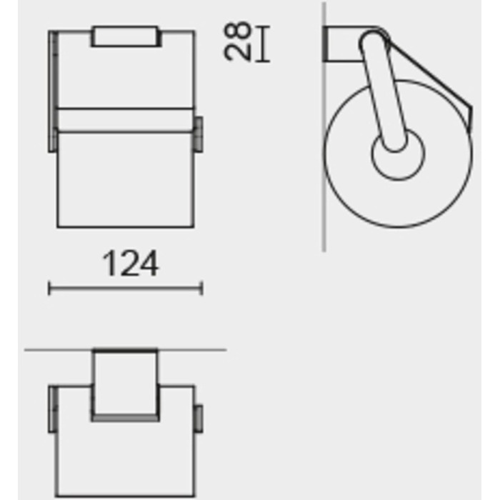 Держатель туалетной бумаги 12,4 см Atore Zack