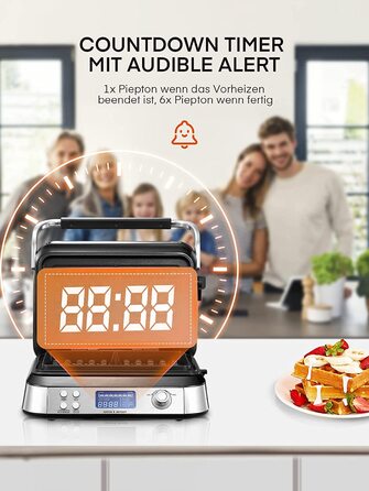 Вафельница c антипригарным покрытием 1600 Вт Thermal Pro FOHERE