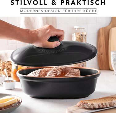 Хлебница 29,5 х 20,5 х 16,5 см Black Medi Oval Römertopf