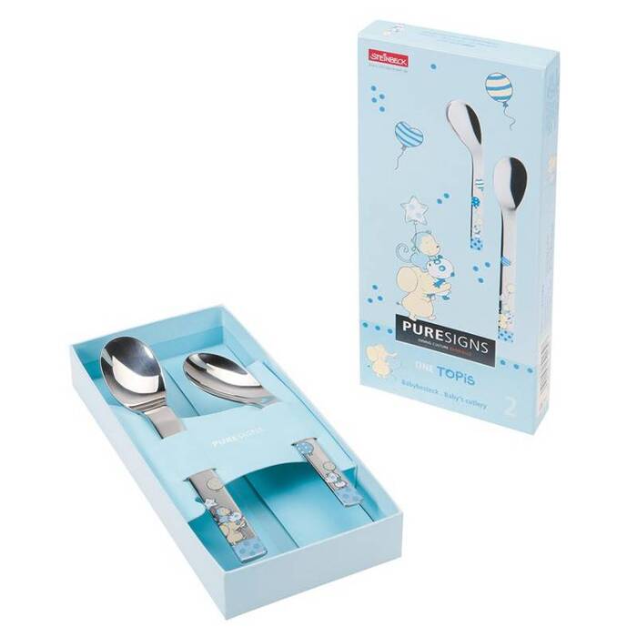 Набор детских столовых приборов Topis, 2 предмета, голубой PURESIGNS ONE