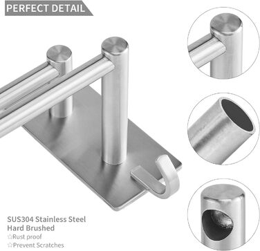 Вешалка для полотенец 60 см, серебро Vista