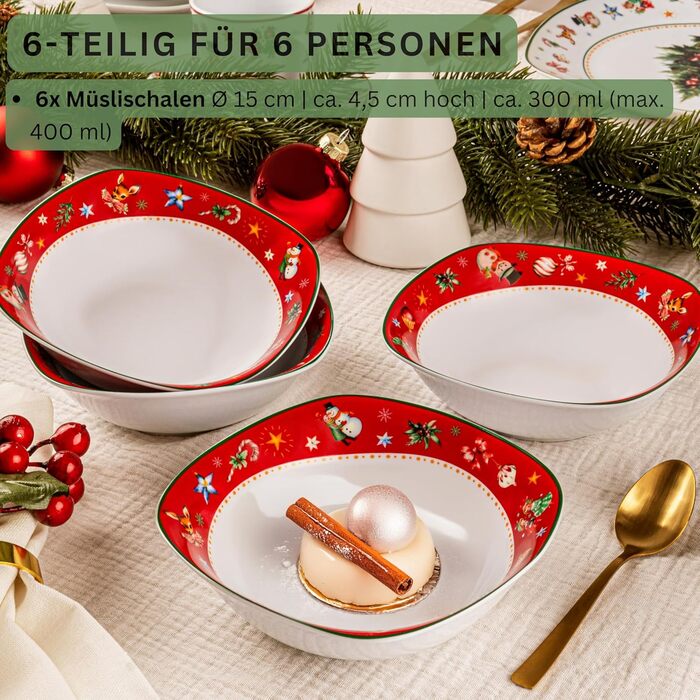 Набор рождественских пиал 0,3 л 6 предметов Bilgola Christmas Design Sänger