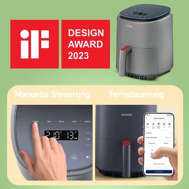 Фритюрница многофункциональная 3,8 л 1500 Вт Gray Lite XL COSORI