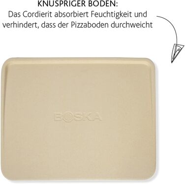 BOSKA Камень для пиццы 32 х 40 х 2 см бежевый кордиерит Deluxe BOSKA