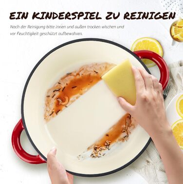 Чугунная эмалированная кастрюля 5,2 л Red Overmont