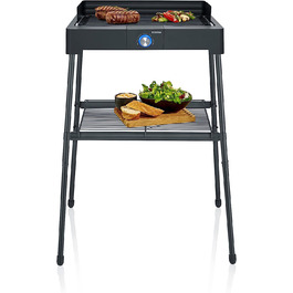 Стоячий гриль с алюминиевой плитой и подставкой 2200 Вт SEVERIN