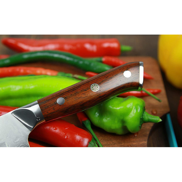 Нож Сантоку из дамасской стали 17,6 см DI SCHNEIDWERK