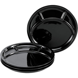 Набор тарелок для фондю и гриля 27 см 4 предмета Black Creatable