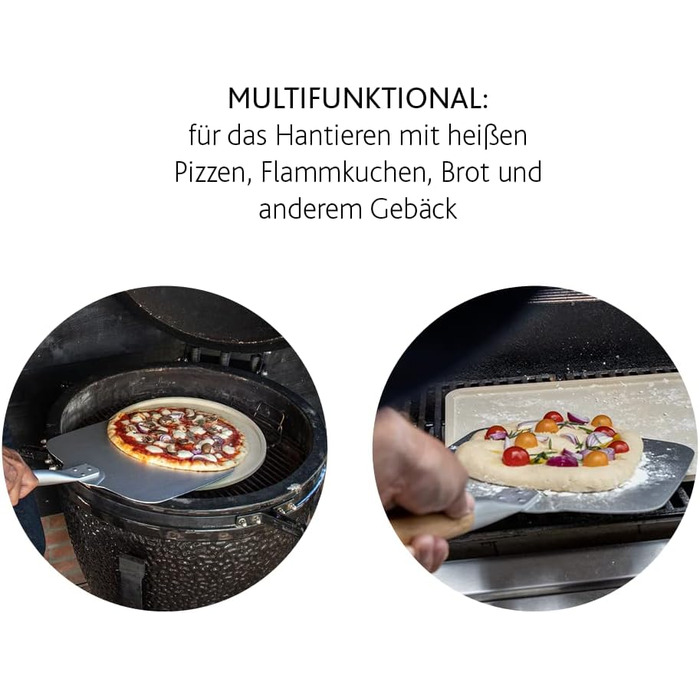 Лопатка для пиццы 74 х 30 х 3 см алюминий/древесина дуба BOSKA