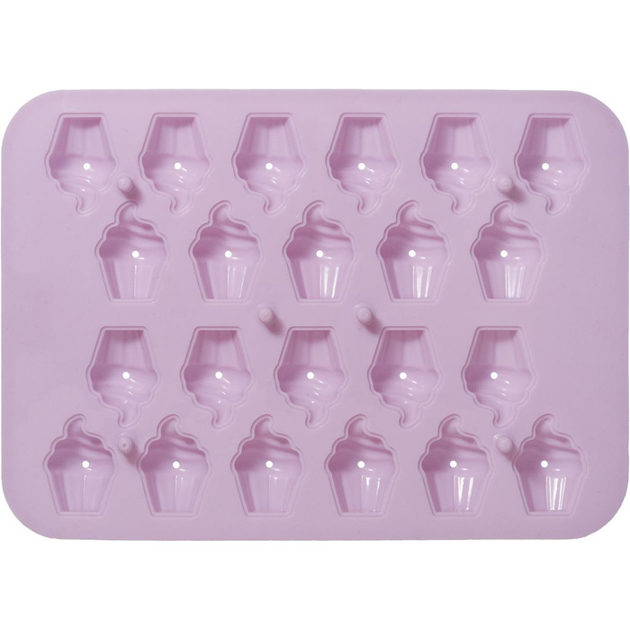 Форма для выпечки в виде мороженок, 24,5 x 17,5 x 2,5 см, розовая, RBV Birkmann