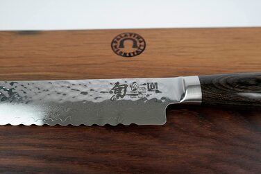Нож для хлеба KAI Shun Premier Tim Mälzer TDM-1705 из 32 слоев дамасской стали, рукоять из грецкого ореха, 21.5 см
