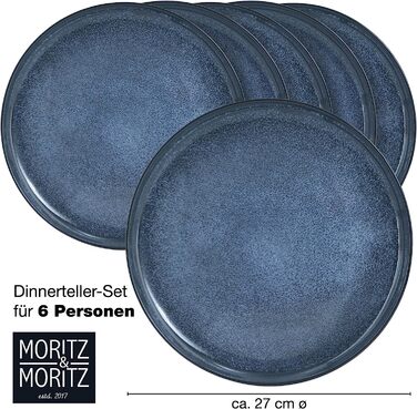 Набор из 6 тарелок 27 см Blue Vida Moritz & Moritz