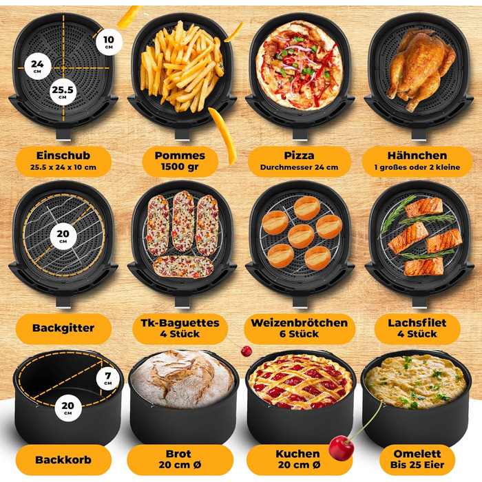 Фритюрница многофункциональная 6,5 л 1800 Вт Black XXL Stillstern