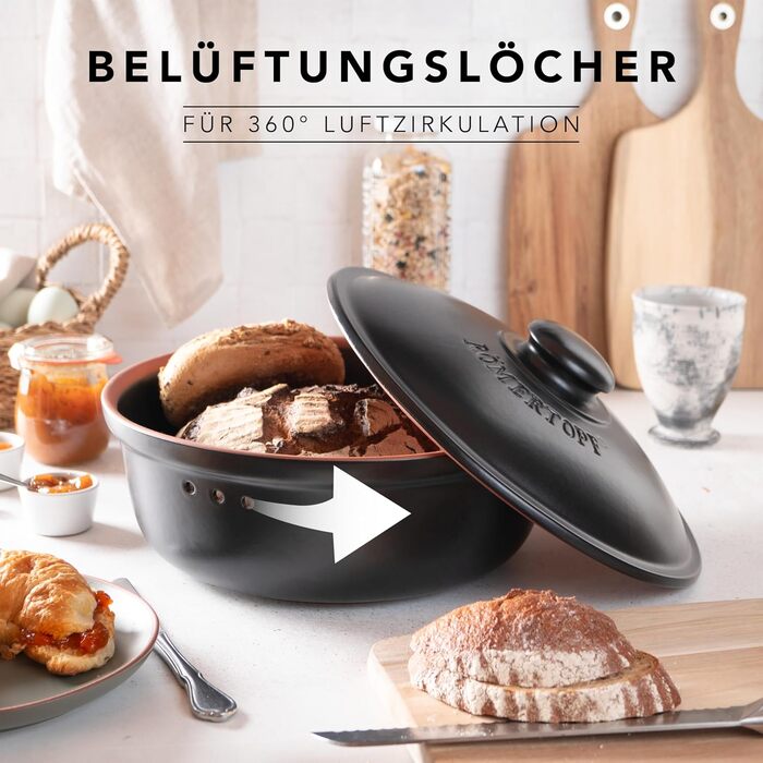 Хлебница 30 см Black Römertopf