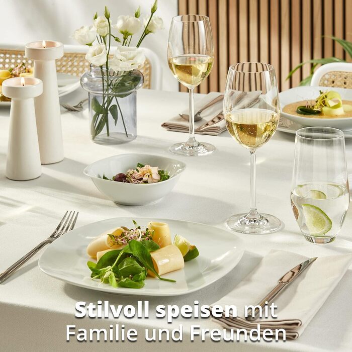 Комбинированный сервиз на 6 персон 62 предмета White KHG