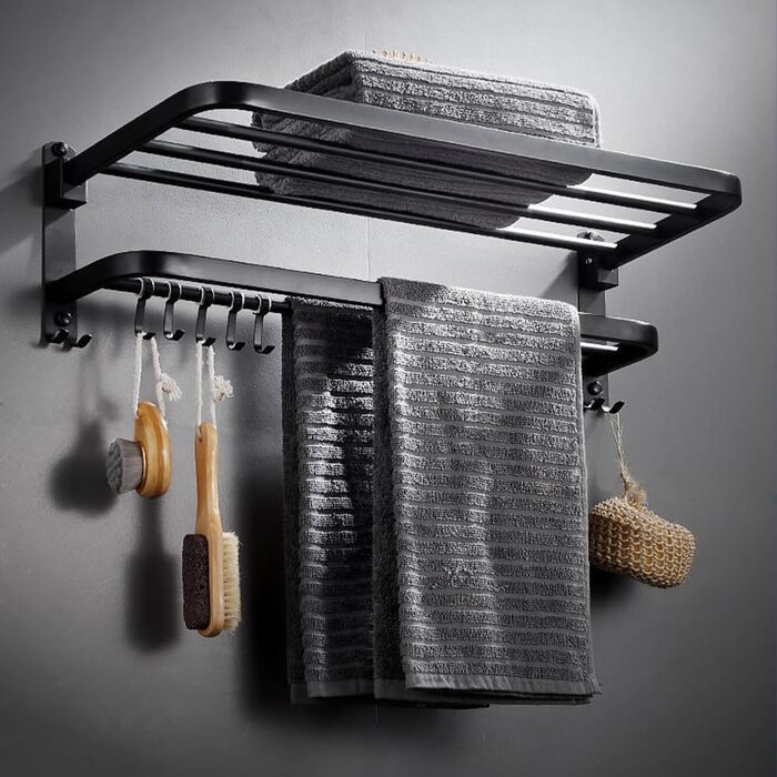 Вешалка для полотенец 58 см с крючками ‎HONPHIER