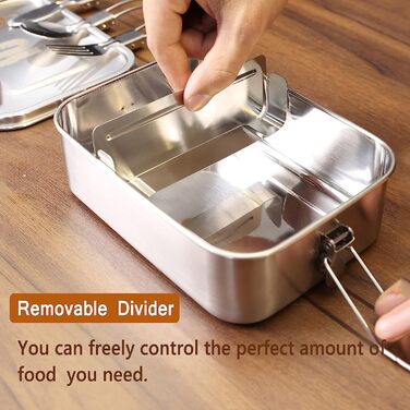 Nicelock Ланч-бокс с набором приборов нержавеющая сталь Nicelock