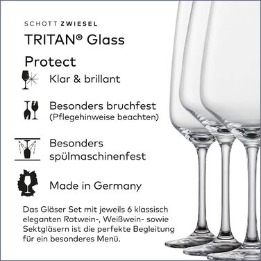 Набор бокалов для вина и шампанского 500 мл 18 предметов Premium Box Taste Schott Zwiesel