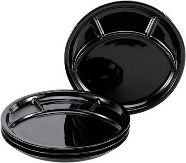 Набор тарелок для фондю и гриля 27 см 4 предмета Black Creatable