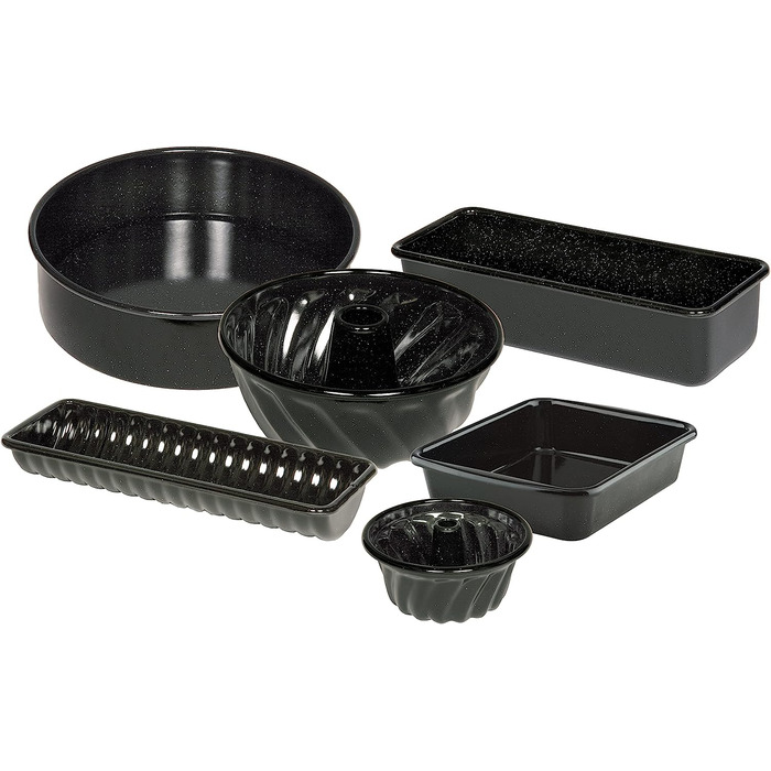 Форма для торта 26 см, эмалированная, черная Riess 0487-022