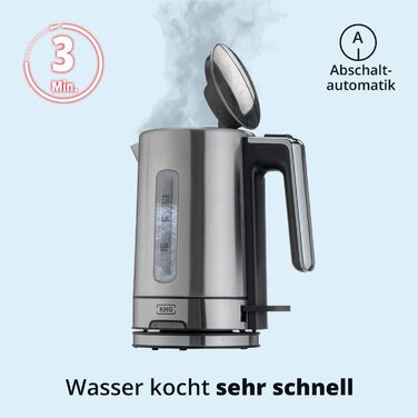 KHG Электрочайник 1 л нержавеющая сталь/пластик WK-105 ES KHG