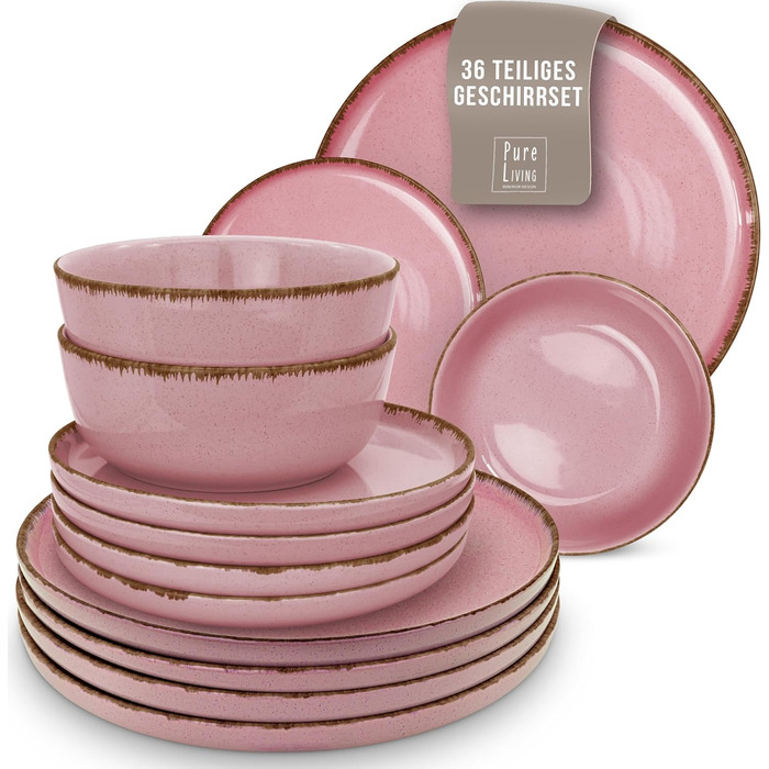 Набор посуды на 12 персон 36 предметов Rose Ibiza Pure Living