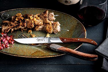 Набор ножей для стейка с футляром 6 предметов Rose Wood Luxury Line Laguiole