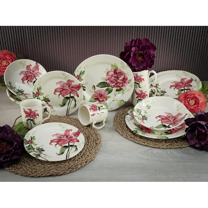 Столовый сервиз на 4 человека 16 предметов Rosemary Series CreaTable