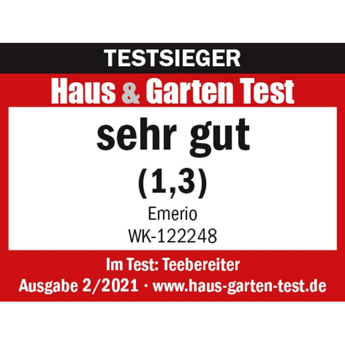 Электрочайник 1,7 л 2200 Вт Emerio