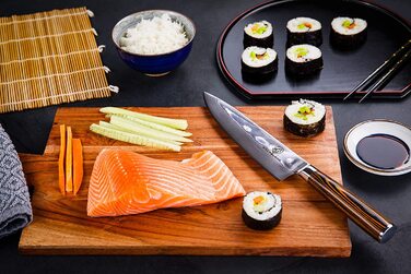 Поварской нож Wolfblood XL из 67 слоев дамасской стали, 32 см