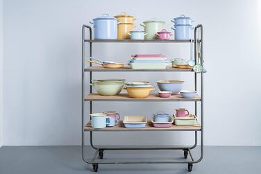 Кастрюля 3 л 18 см, эмалированная, голубая Riess 0272-006