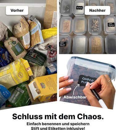 Набор контейнеров для хранения 24 предмета Black Deco Haus