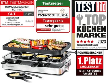 Раклетница двусторонняя на 8 человек 1200 Вт RC1400 ROMMELSBACHER