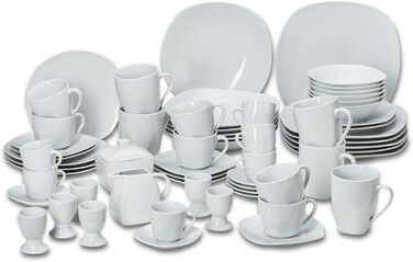 Комбинированный сервиз на 6 персон 62 предмета White KHG