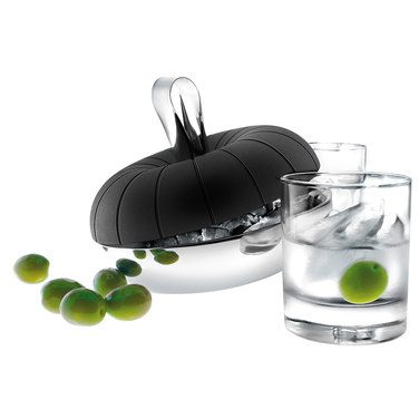 Ёмкость для подачи льда 16,5х11,5х16,5 см металлик/черная Ice Cube Cooler Eva Solo