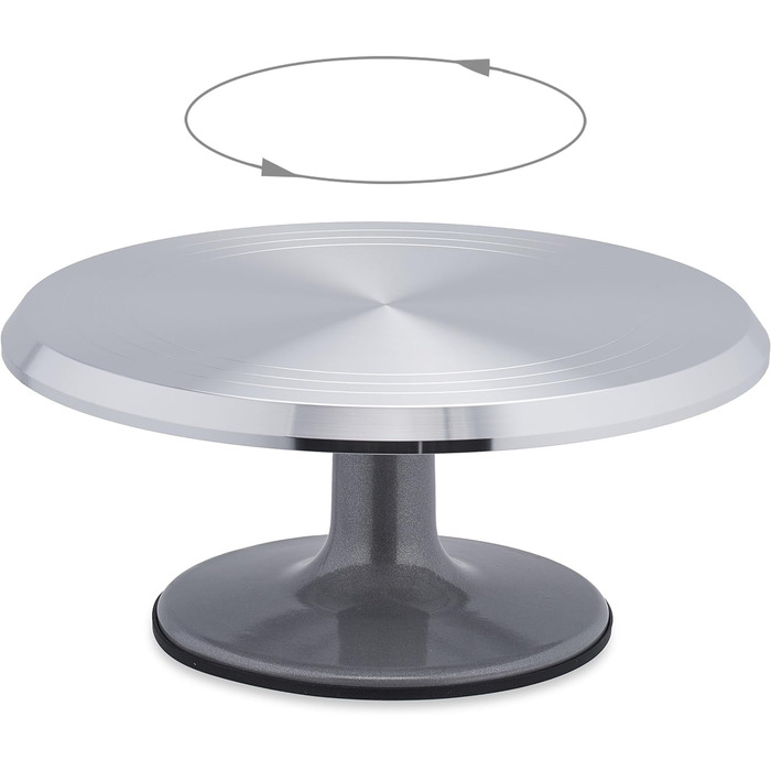 Вращающаяся тарелка для торта 30,5 х 13 см Silver Relaxdays
