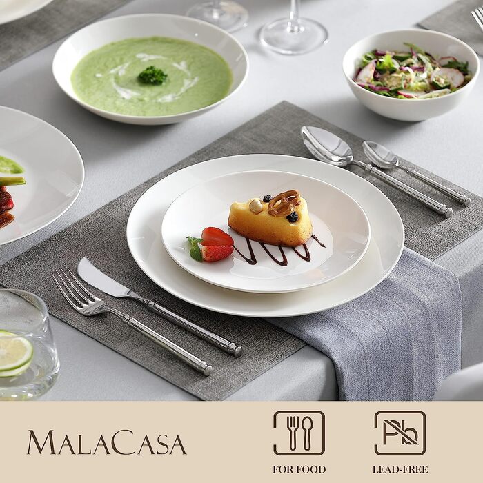 Набор посуды из костяного фарфора из 12 предметов JERA Series MALACASA