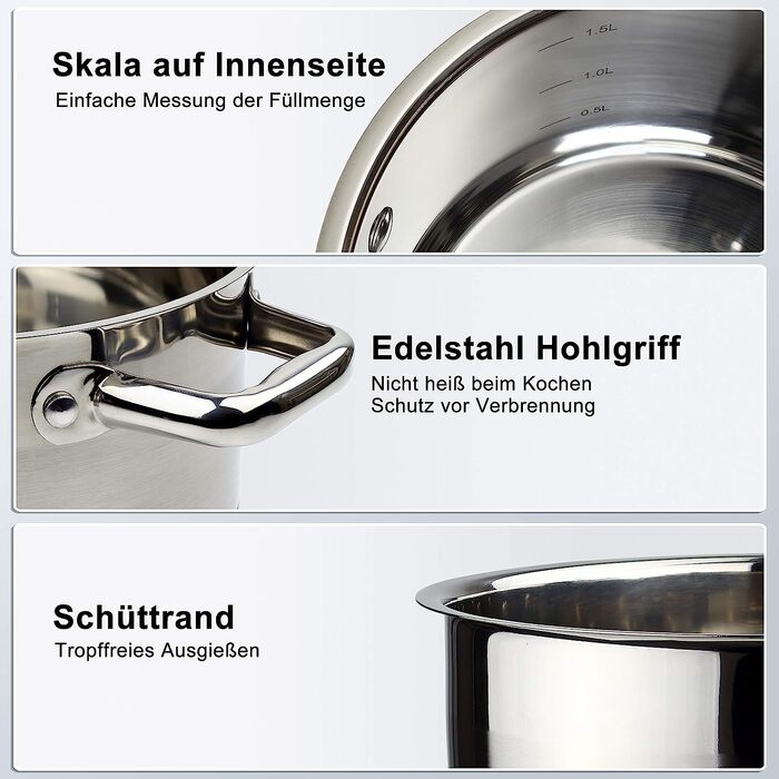 Набор из 5 кастрюль Linnuo