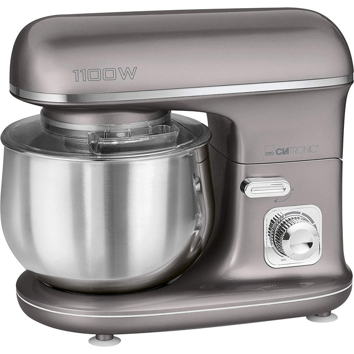 Кухонный комбайн Clatronic KM 3712 / 1100 Вт / 5 скоростей / 5 л / нержавеющая сталь