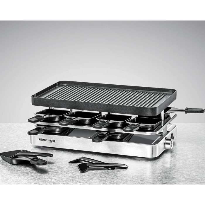 Раклетница двусторонняя на 8 человек 1200 Вт RC1400 ROMMELSBACHER